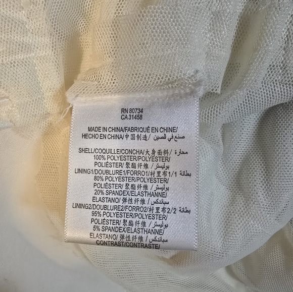 BCBG womens size 2 strapless floor length black and white layered gown - Picture 4 of 9